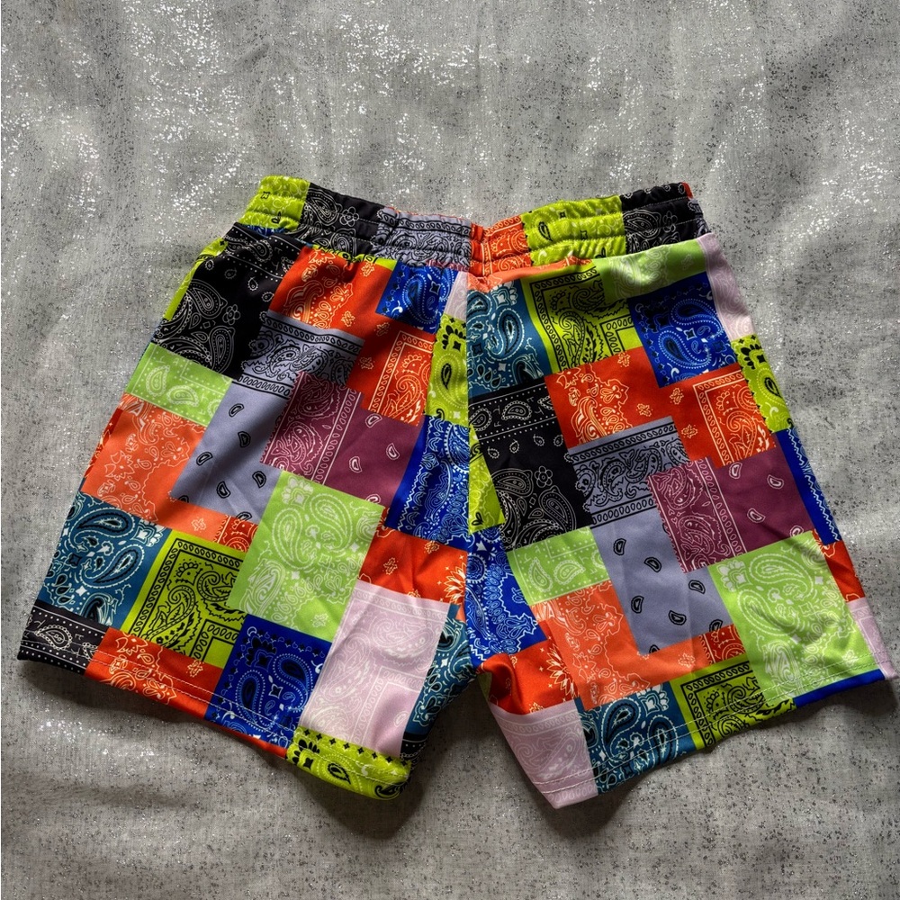 Colorful Patchwork Shorts - Picture 2 of 3
